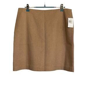 Bloomingdales Skirt 100%‎ Camel Hair Mini Lined Pencil Sz 8 No Slit Classic FLAW